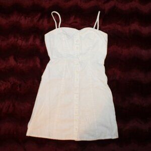 White button mini dress